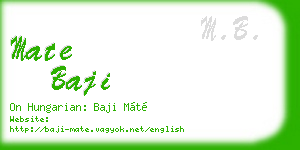 mate baji business card